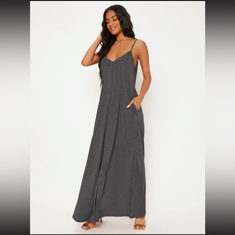 🎉 HOST PICK! 🎉 Side Pocket Solid Cami Dress sz 8/10